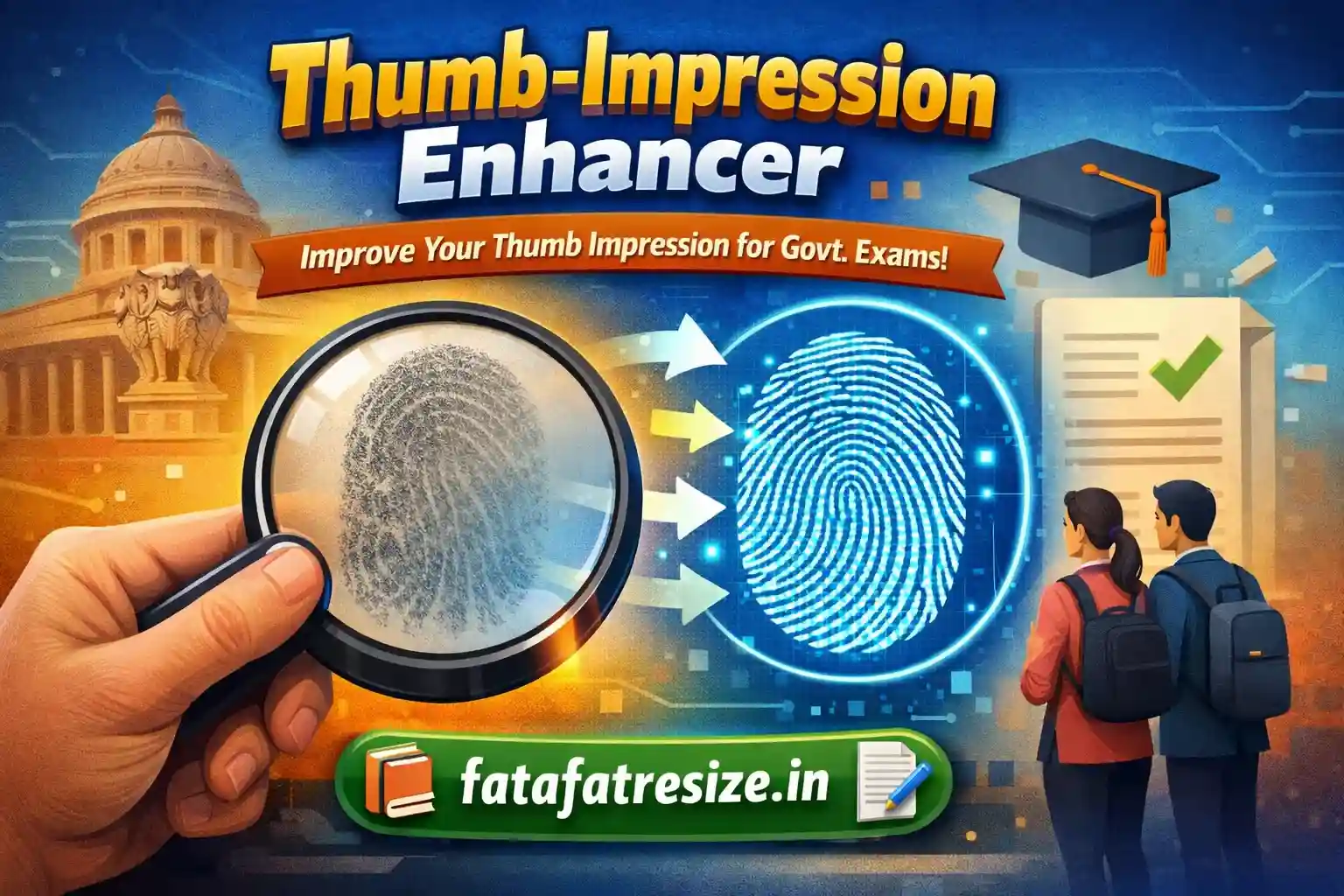 Blue to Black Thumb Impression