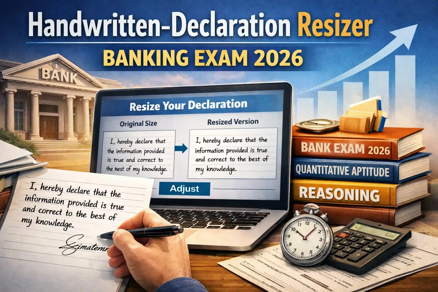 IBPS SBI Handwritten Declaration Resizer 50 to 100KB 2026
