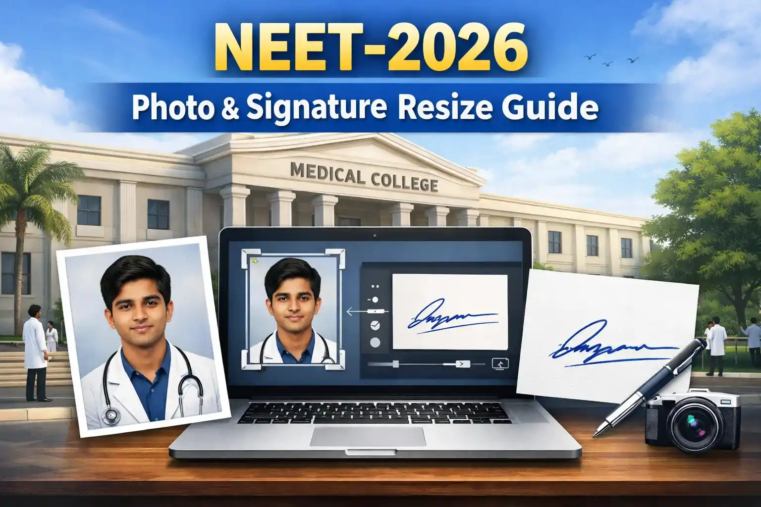 NEET 2026 Photo Signature Fingerprint Resize Guide