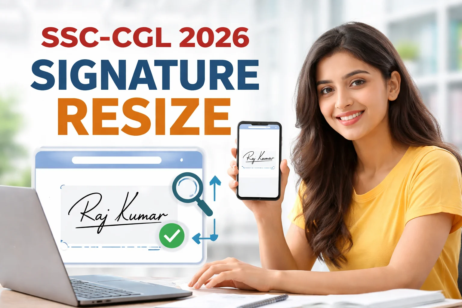 SSC CGL 2026 Signature Resize 10KB 20KB Guide