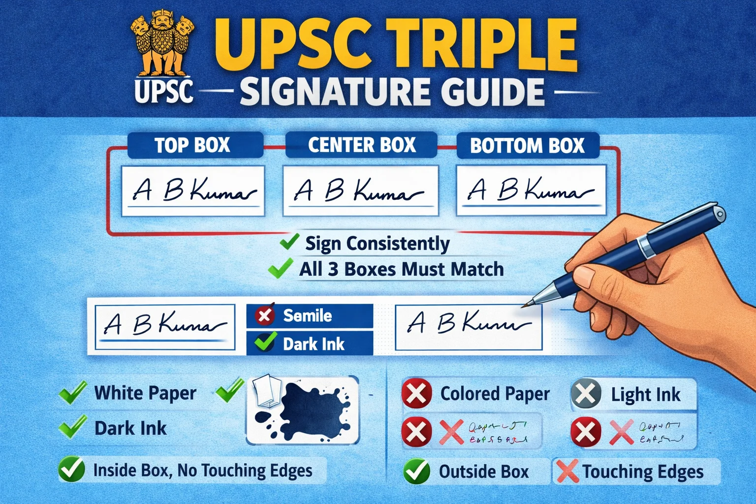 UPSC Triple Signature Guide 2026